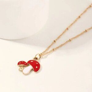 🍄 Awesome metallic mushrooms shrooms necklace 🍄